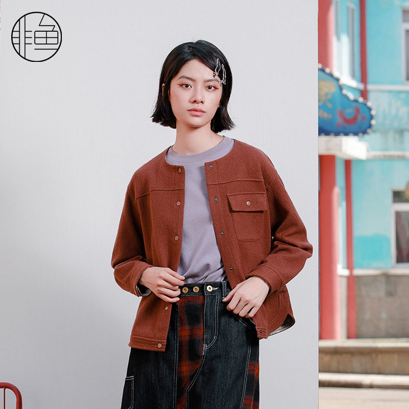 NFJDD1189非鱼毛呢外套