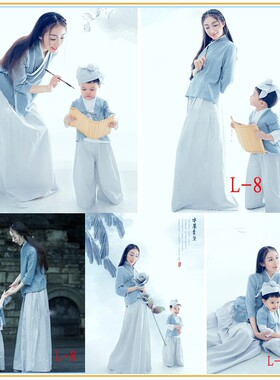 儿童摄影服装汉服母子男童改良复古中国风双十二影楼女装童装古装