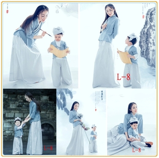 儿童摄影服装汉服母子男童改良复古中国风双十二影楼女装童装古装