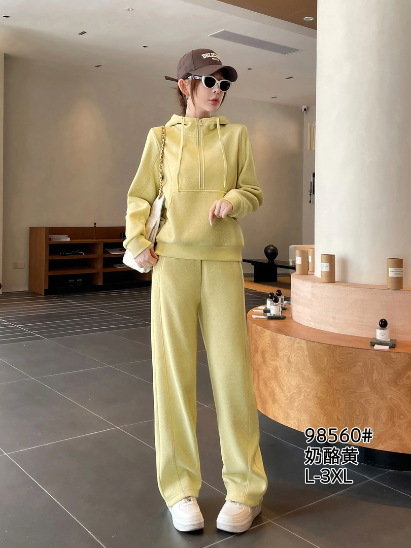 慕格轻奢品牌加绒套头运动套装女