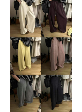 IU ROOM-冬上新松紧腰加绒舒适显瘦百搭休闲裤2909