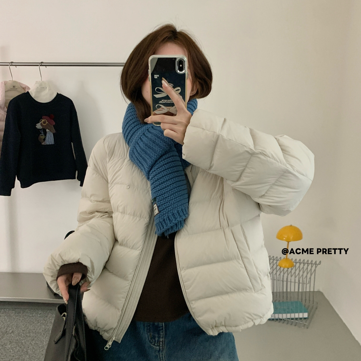 ACME PRETTY排骨小金豆羽绒新国标90绒羽绒服自带溯源码F1236