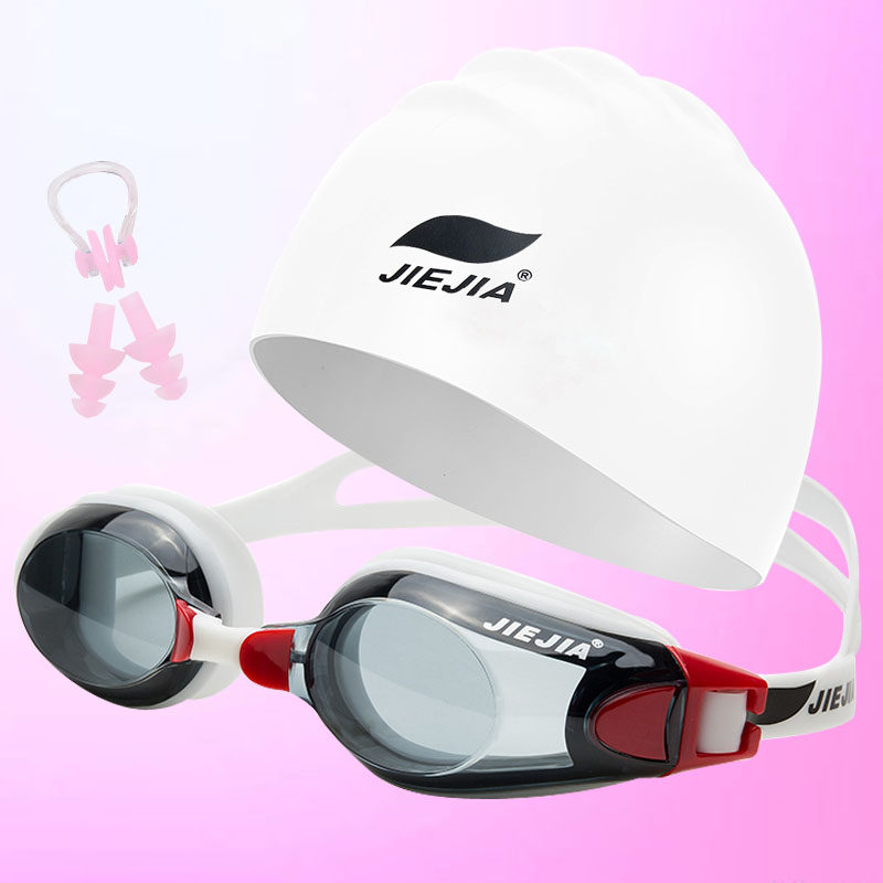 捷佳泳镜防雾防水高清成人男女游泳镜游泳眼镜近视泳镜泳帽装备