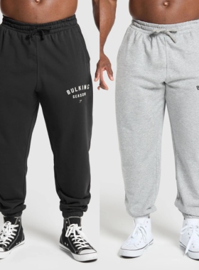 入秋新品  GYMSHARK BUILKING SEASON 宽松运动卫裤健身训练长裤