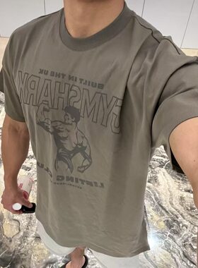 gymshark uk阿诺德字母短袖宽松t恤运动