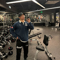 gymshark lapel long-sleeved polo sweatshirt in navy style thumbnail 4