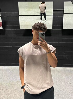 独家限定！Gymshark Natural Cut宽松ASRV风无袖裁剪运动毛圈背心