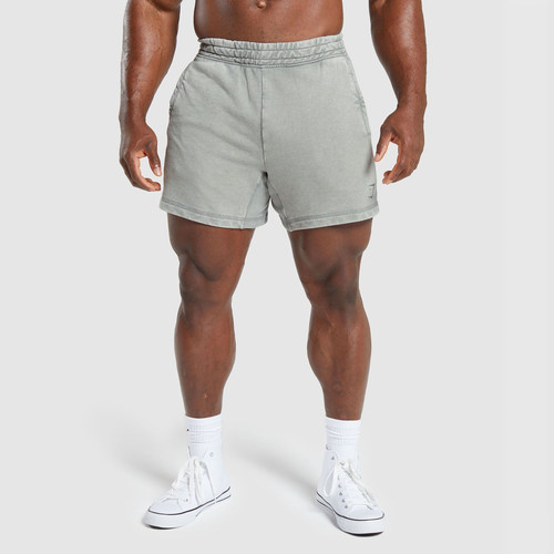 好穿 Gymshark Heritage 做旧水洗毛圈舒适全棉柔软毛圈运动短裤