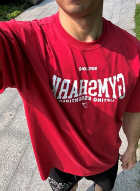 轻薄百搭 GYMSHARK LIFTING ESSENTIALS 简约字母健身运动短袖t恤