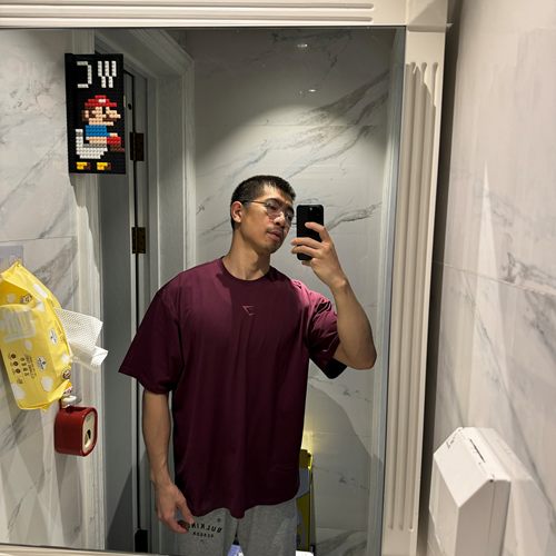 新配色 GYMSHARK ESSENTIAL基础百搭弹力运动宽松OS健身短袖T恤