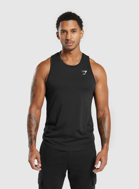 3D裁剪  GYMSHARK CRITICAL 轻薄透气运动弹力贴身包边健身背心
