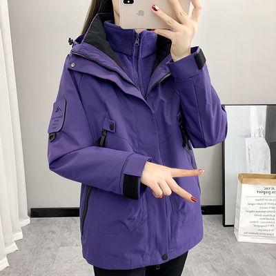 凯乐石山鹰2025秋冬户外冲锋衣外套女款三合一防风防水加厚登山服