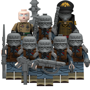 兼容国产N205-N208战锤40K克里格死亡兵团教导员拼装积木人仔玩具