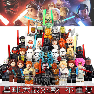 兼容国产星球大战积木人仔卢克天行者崛起星战9儿童拼装益智玩具