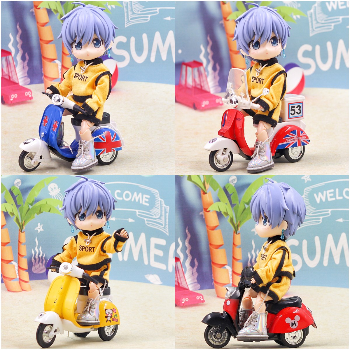 ob11娃衣 GSC UFdoll body9 YMY素体 figma BJD 12分 道具 摩托车