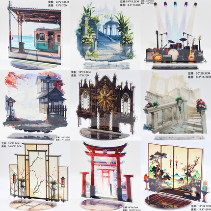 ob11 12分 GSC YMY doll body9 figma BJD 谷美 立牌 亚克力 背景