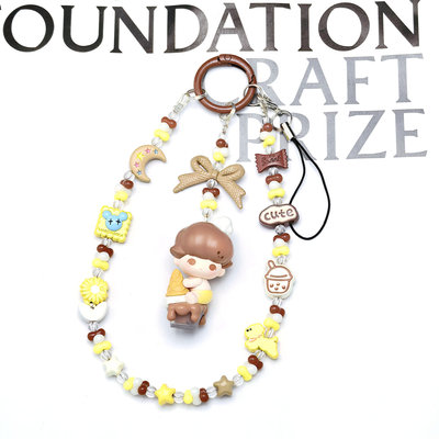 DIY礼物泡泡玛特迪莫萌粒Dimoo合金手机壳挂链挂绳钥匙包挂手腕链