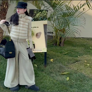 女童2026冬装韩系夹棉外套加绒裤子两件套装中大童休闲套装