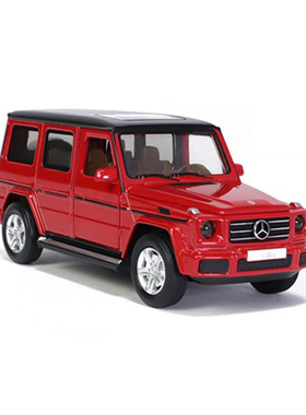 彩珀成真1:32合金汽车模型红色奔驰大G350d摆件回力声光儿童玩具