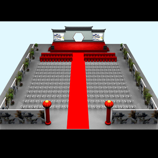舞台舞美3D效果图设计周年晚会演出庆典设计开业奠基走秀设计