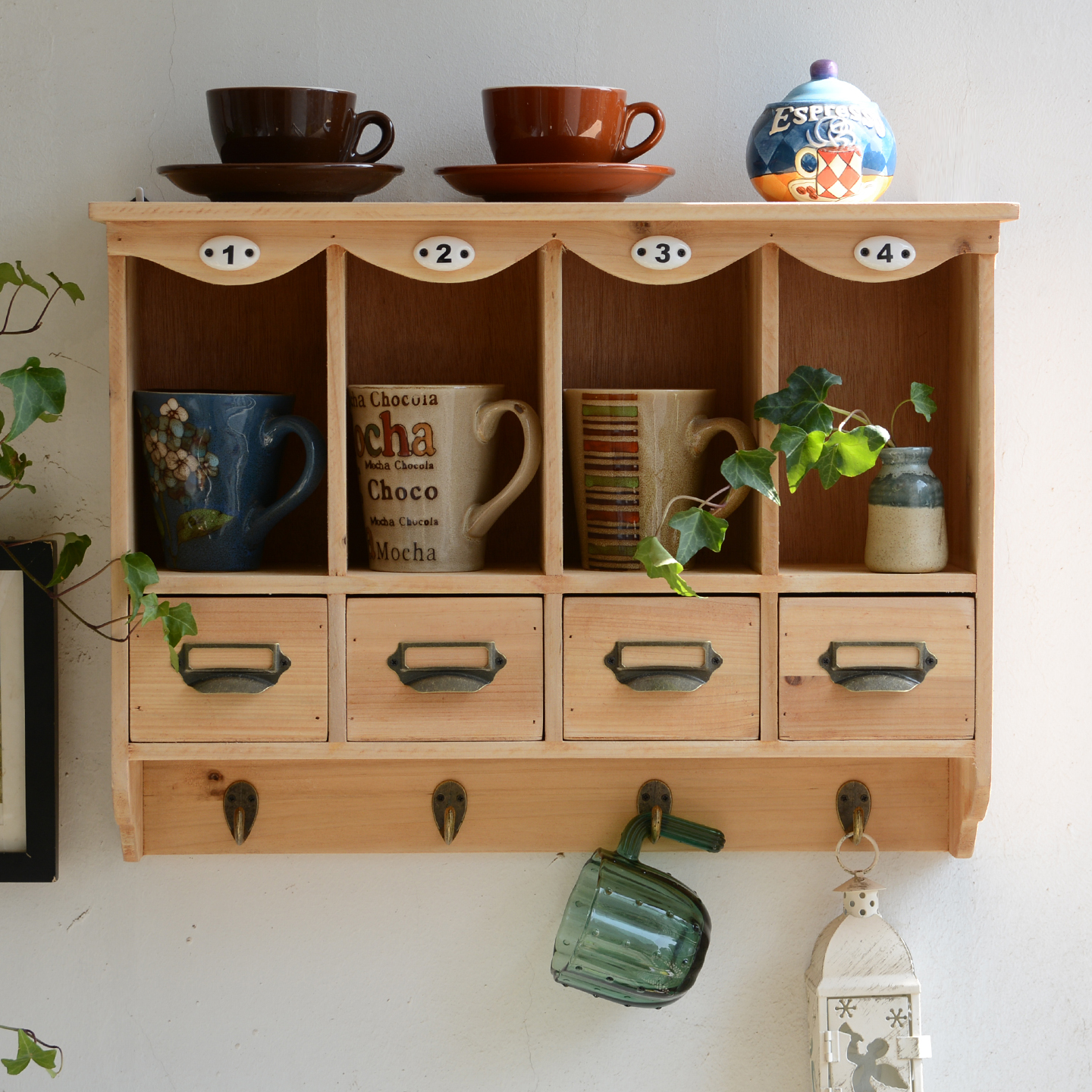 北欧风超薄餐厅置物架收纳吊柜