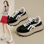 HL861 ins韩版 女2025春季 学生运动跑步休闲厚底增高鞋 新款 老爹鞋