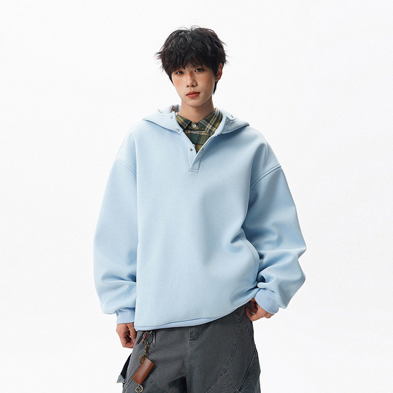 2026年美式重磅连帽卫衣男女潮牌高街设计感春秋运动百搭情侣外套