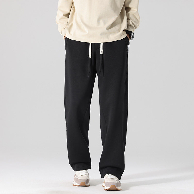 2026新款宽松休闲裤男韩版潮流百搭裤子春季薄款坠感阔腿拖地长裤