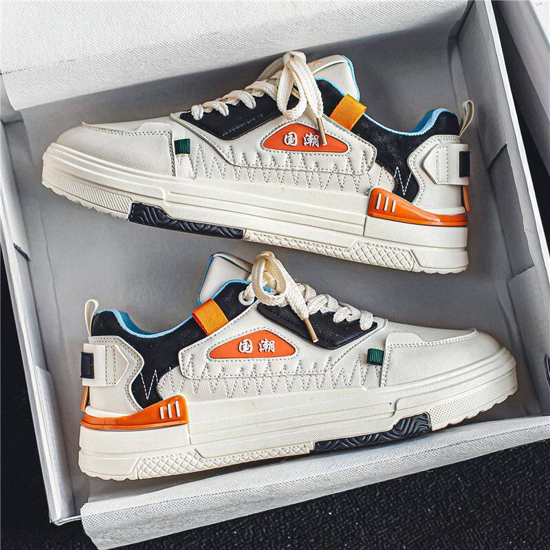 鞋子男款2026秋季新款国潮风运动小白鞋学生百搭透气耐磨休闲板鞋