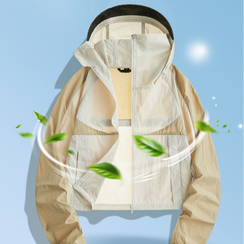 IZEXX潮牌户外防晒衣男女夏季薄款防紫外线连帽皮肤衣情侣款外套