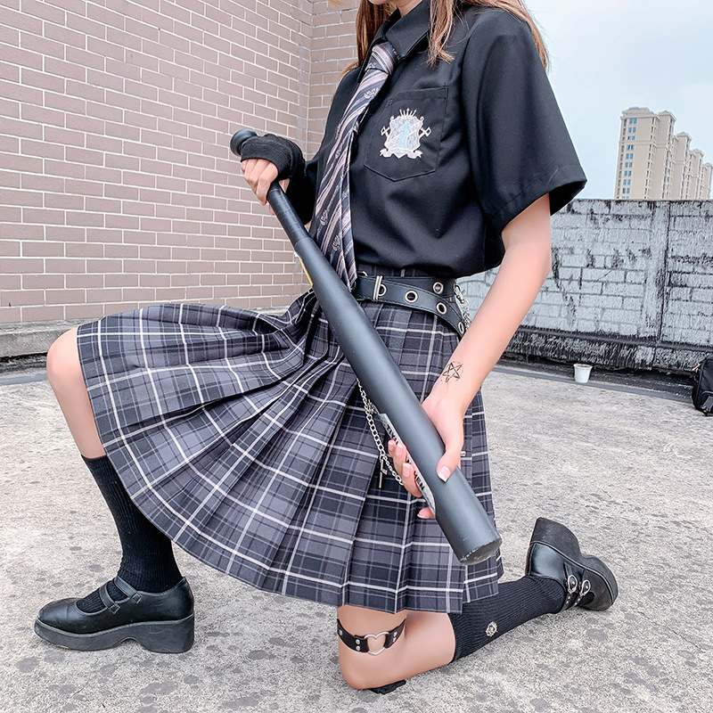 jk制服日系格裙正版女夏学生装学院风秋冬装衬衫原创套装纯色
