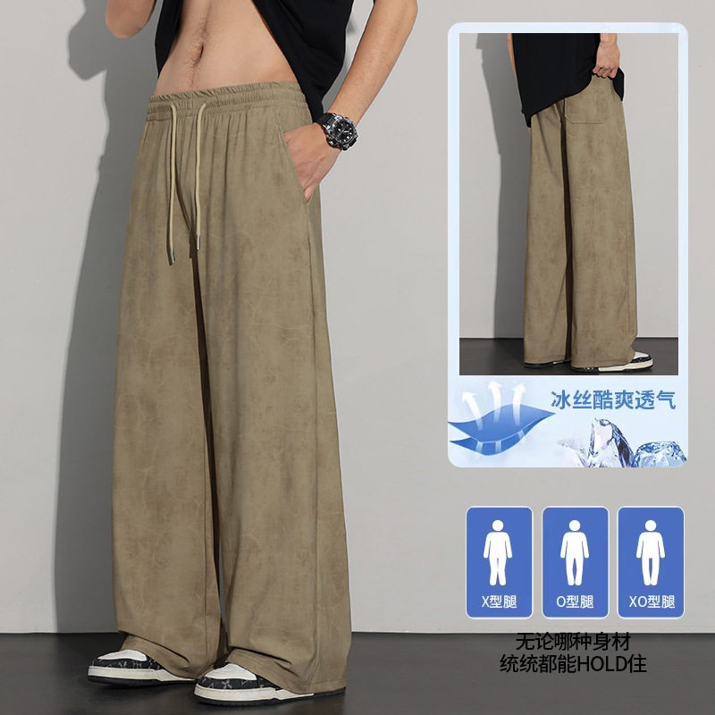 美式弯刀工装裤男士宽松直筒秋冬大码加绒加厚伞兵休闲长裤子批发