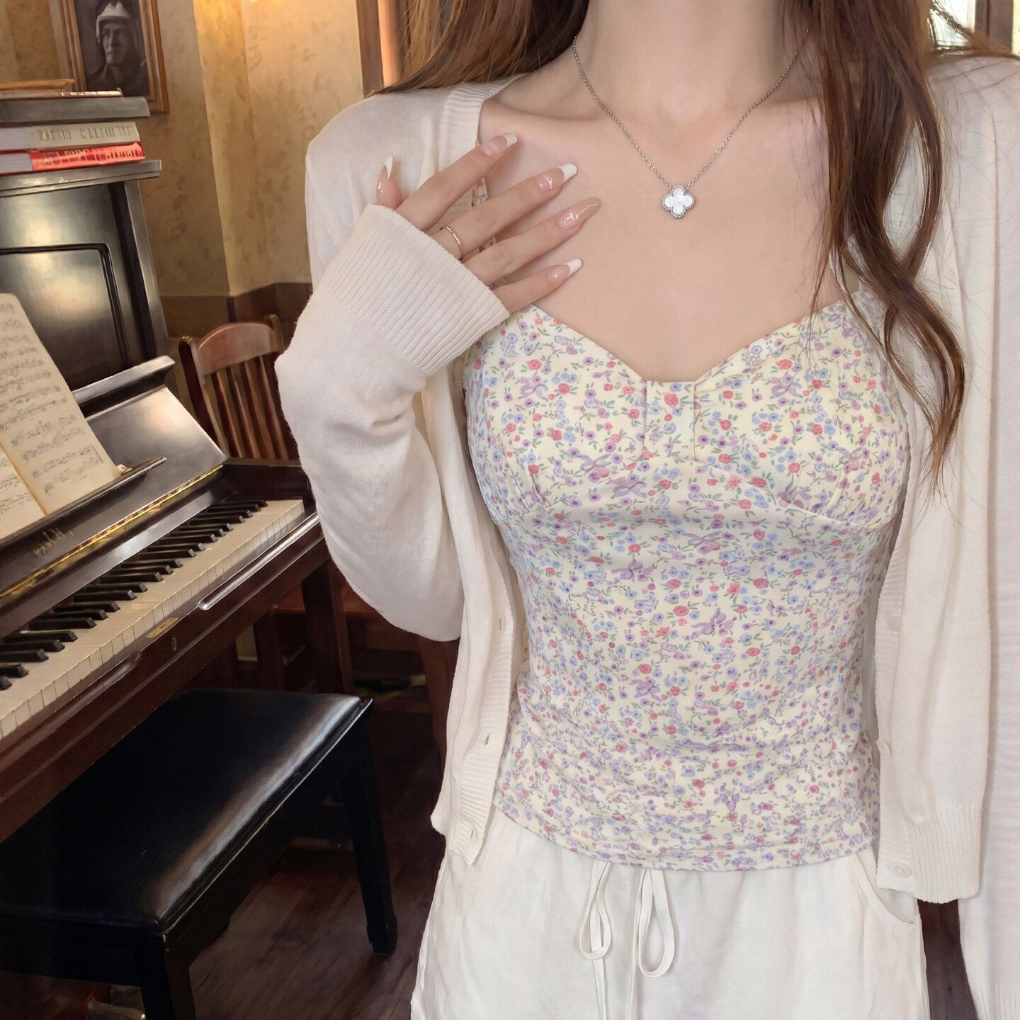 小碎花吊带背心女内搭夏季新款韩系甜美外穿辣妹独特漂亮修身上衣