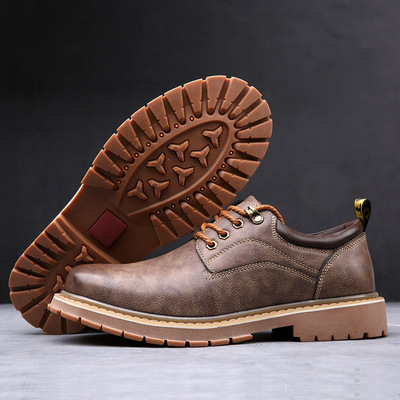 2025秋冬季新款大头皮鞋男潮流英伦商务休闲鞋韩版青年时尚男鞋子