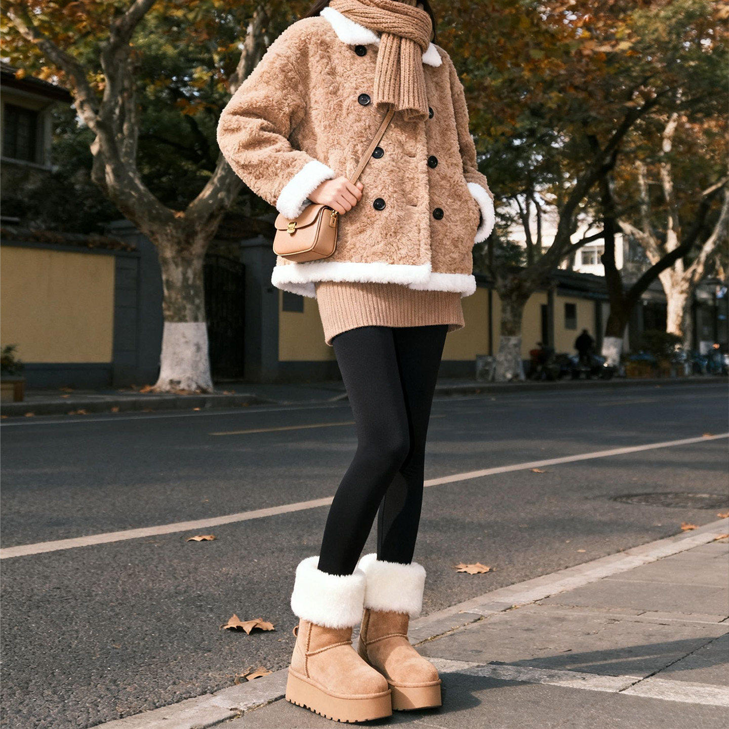 黑色鲨鱼裤女外穿冬季加绒加厚棉裤小个子紧身瘦腿瑜伽保暖打底裤