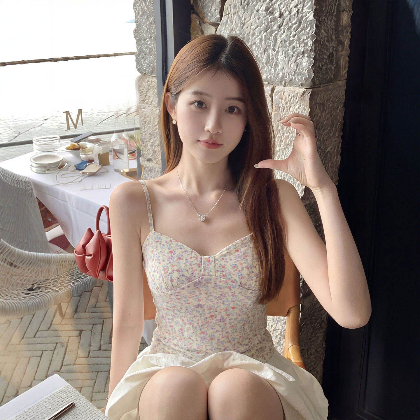 紫色碎花吊带背心女夏季新款修身可外穿辣妹绝美无袖内搭短款上衣