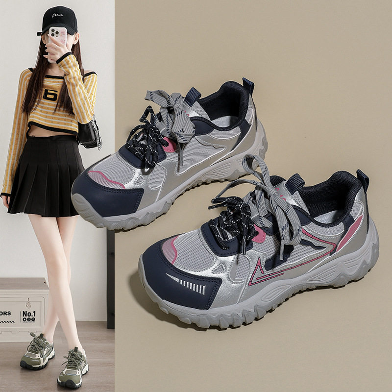 ins韩版新款老爹鞋女2026秋季学生运动跑步休闲厚底增高女鞋MXT23