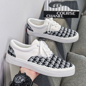 情侣休闲鞋 春秋新款 潮流百搭学生板鞋 男女鞋 子抖音代发 字母帆布鞋