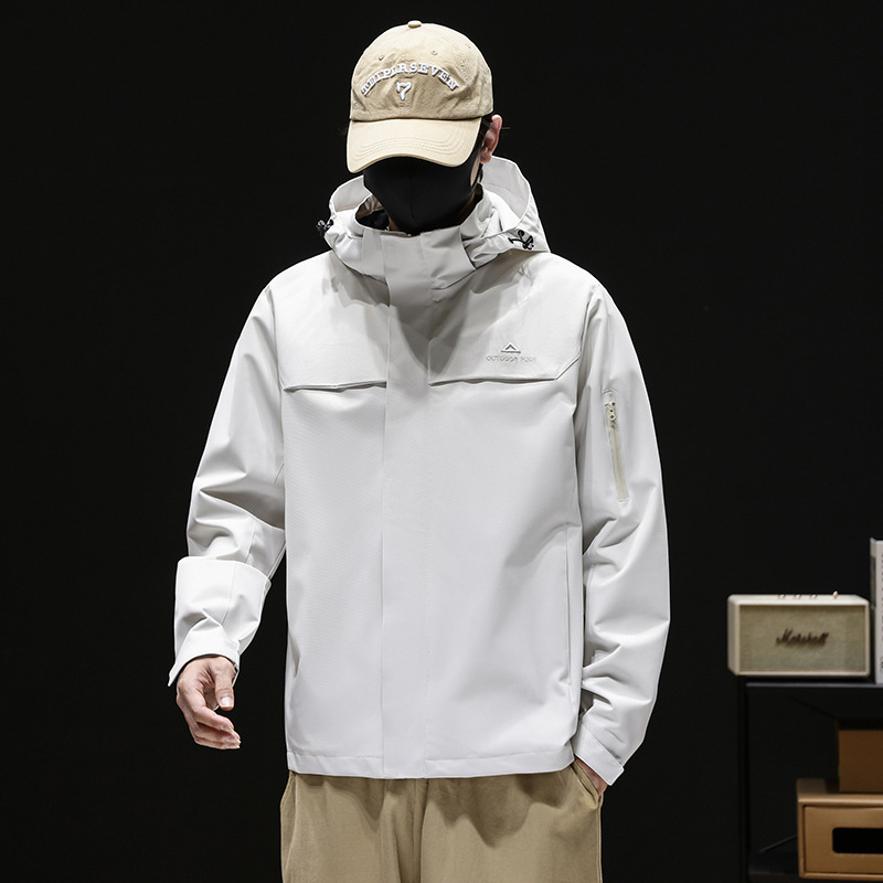 2025新款冲锋衣男士春秋季户外防风防水徒步登山服男休闲外套