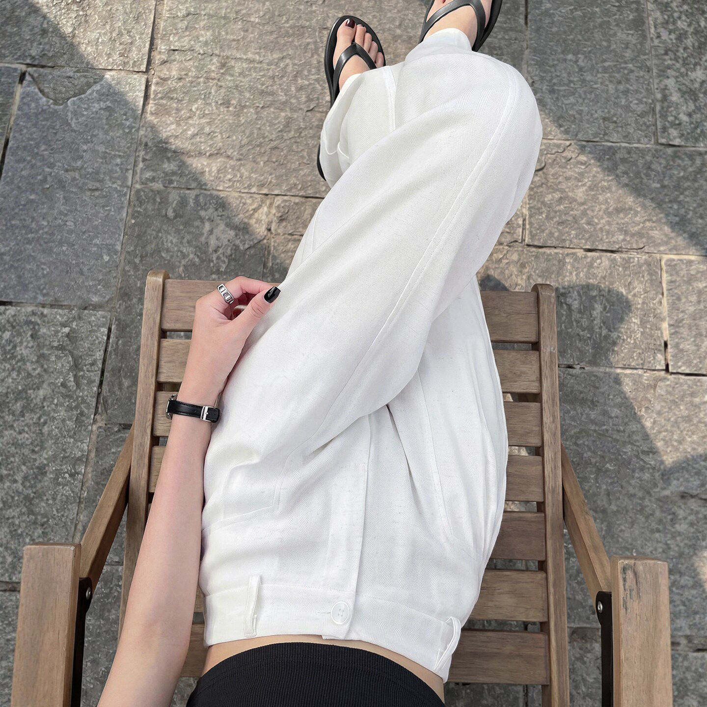 白色亚麻西装裤女夏薄款季2026新款垂坠高级感棉麻老钱风阔腿裤子