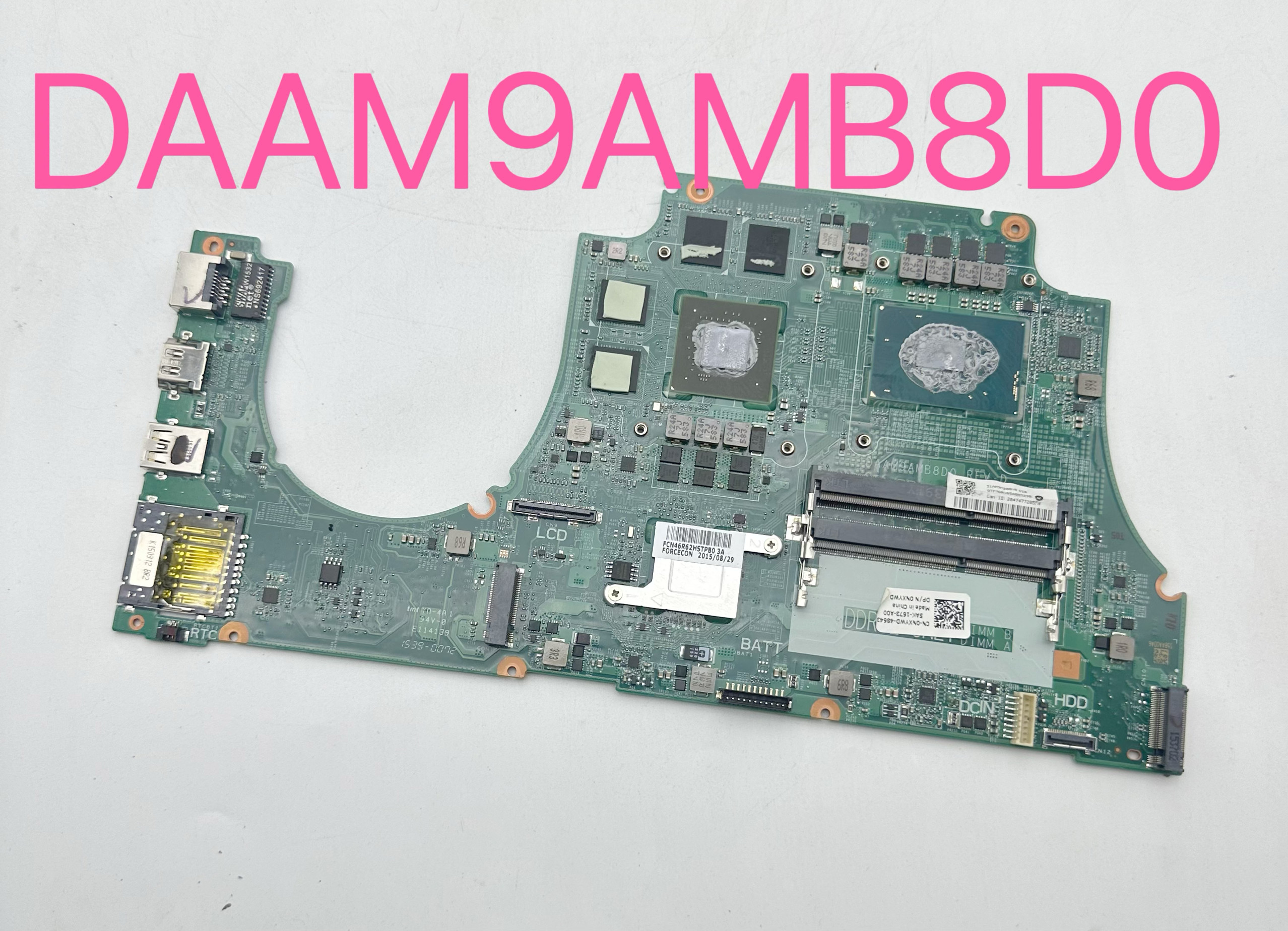 戴尔 inspiron 15 7559 主板 daam9amb8d0 gtx960m 4gb i5-6300hq