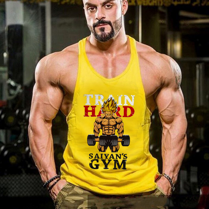 SPECIAL MENS AND WOMENS PROFESSIONAL LOOSE FITNESS MENS BODYBUILDING VESTS DIG DEEP I-SHAPED VESTS SPORTS BACK MENS COTTON