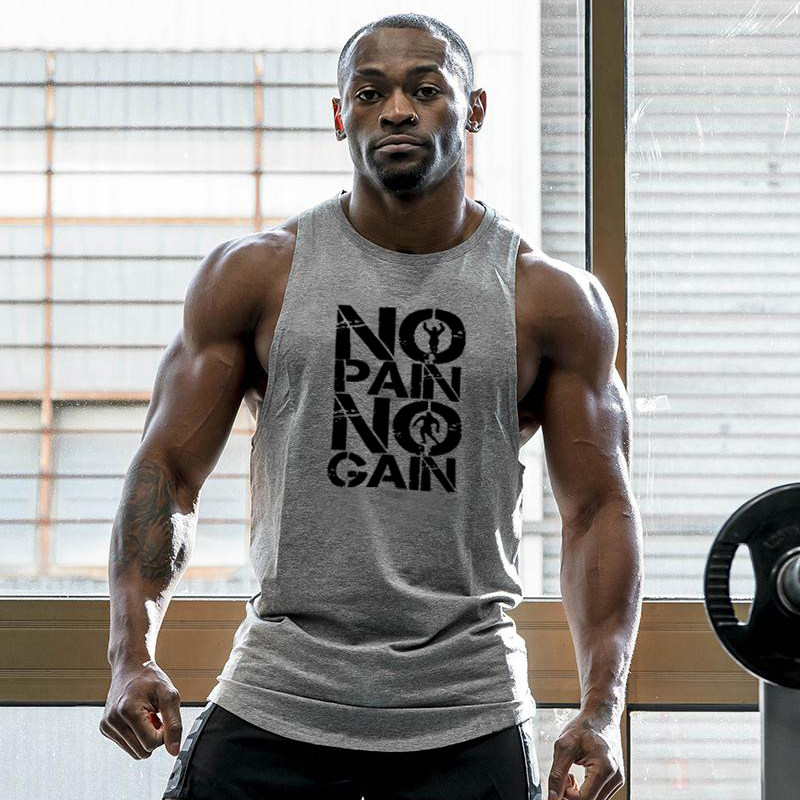 NEW SPECIAL PRICE FITNESS BODYBUILDING SWEAT VEST COTTON I-BEAM SPORTS HURDLE SWEAT SUMMER COTTON LOOSE RUNNING SHOULDER EUROPEAN AND AMERICAN MEN