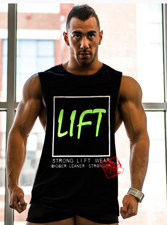 AUTUMN AND WINTER BASKETBALL QUICK-DRYING LOOSE FITNESS VEST MENS SLEEVELESS BODYBUILDING TRAINING DIGGING DEEP I-BEAM SPORTS BACK MENS COTTON