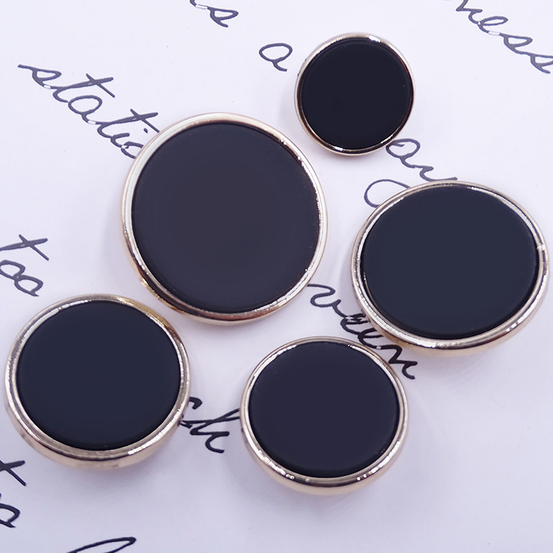 울 코트 코트 버튼 하이 엔드 버튼 탑 여성용 다목적 라운드 슈트 버튼 윈드 브레이커 스웨터 메탈 버튼