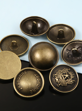 毛呢风衣金属纽扣复古青古铜色大衣扣子女衣服外套牛仔裤钮扣配件