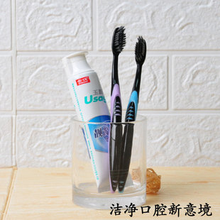 云汉玉斯洁炭洁情深牙刷 备长炭刷毛加倍洁净 SOFT套装家用2支装