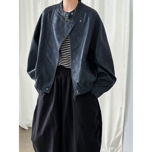 韩系高级感机车夹克外套女