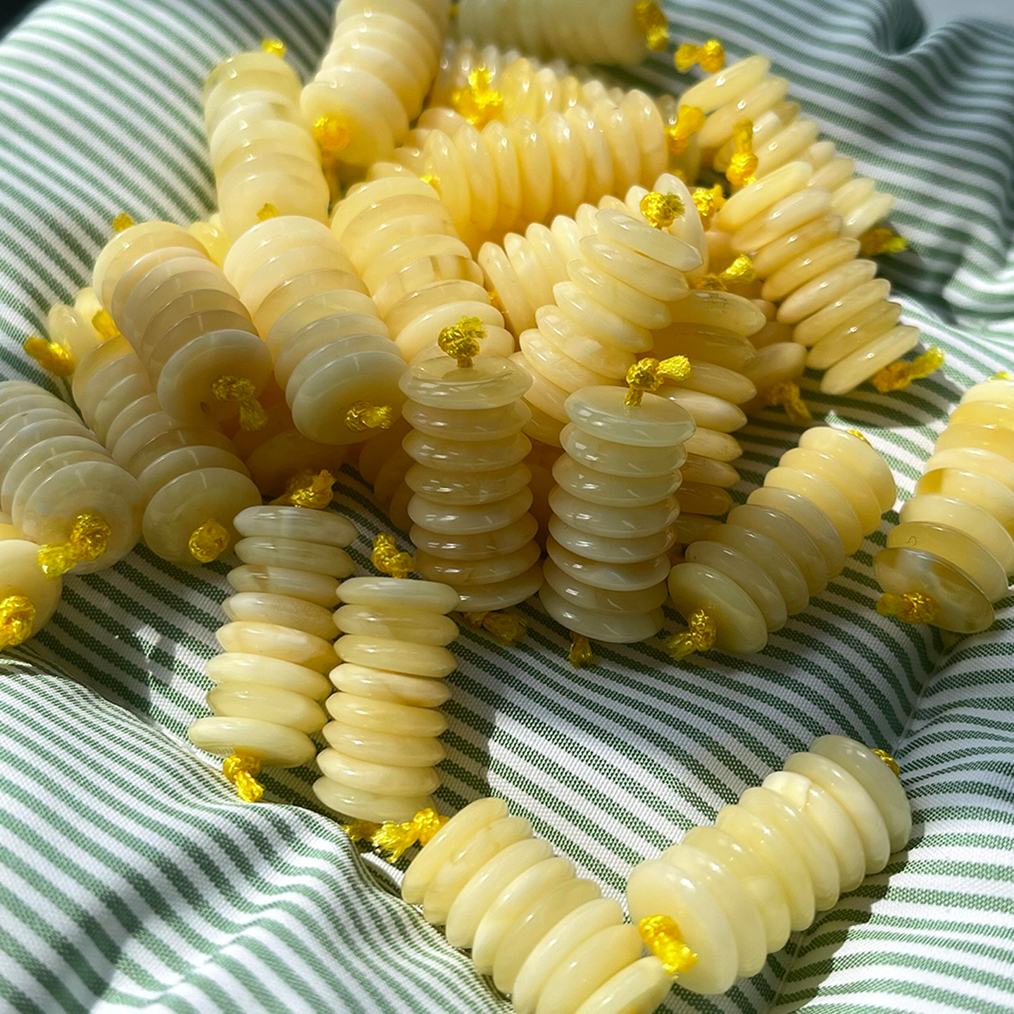 蜜蜡散珠隔片隔珠算盘珠手串diy