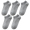 Mesh boat socks solid gray five pairs